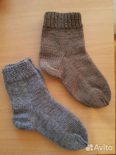 Носки шерстяные вязаные