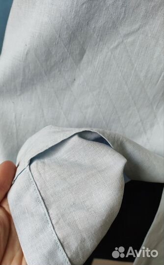 Блузка рубашка женская льняная р. 48 бу