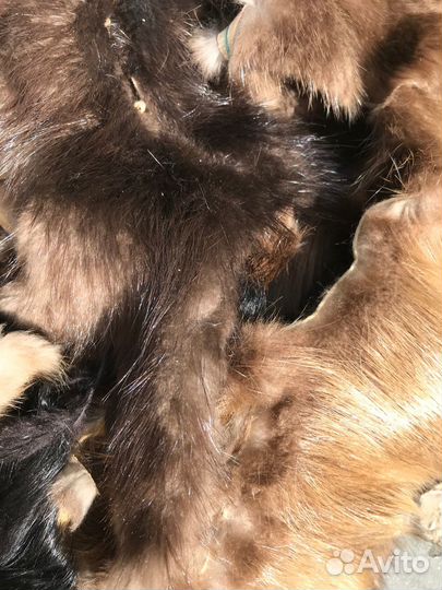 Лоскут дубленочного меха, кожи