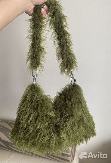 Вязанная сумка мох/травка pinterest