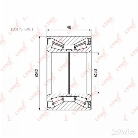 Lynxauto WB1285 Комплект подшипника ступицы колеса