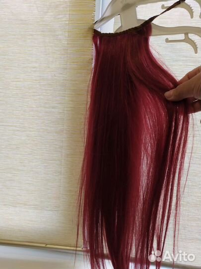 Хвост из натуральных волос