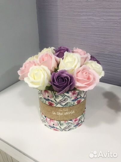 Букет из мыльных роз 15 шт