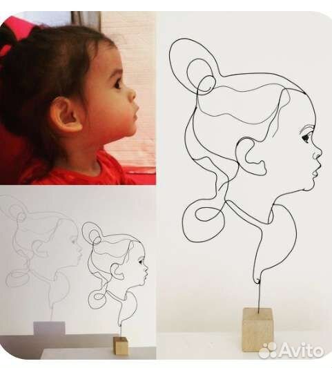 Силуэт картина по фотографии кованый панно