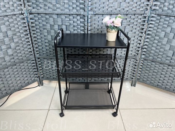 Тележка этажерка сетчатая