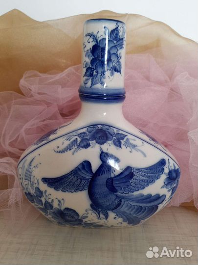 Гжель, графин для вина, штоф. Кобальт