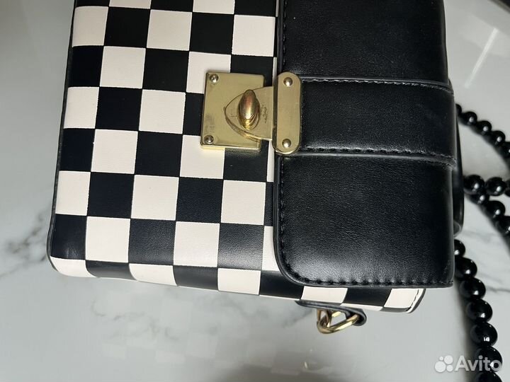 Сумка в клетку черно-белая шахматы