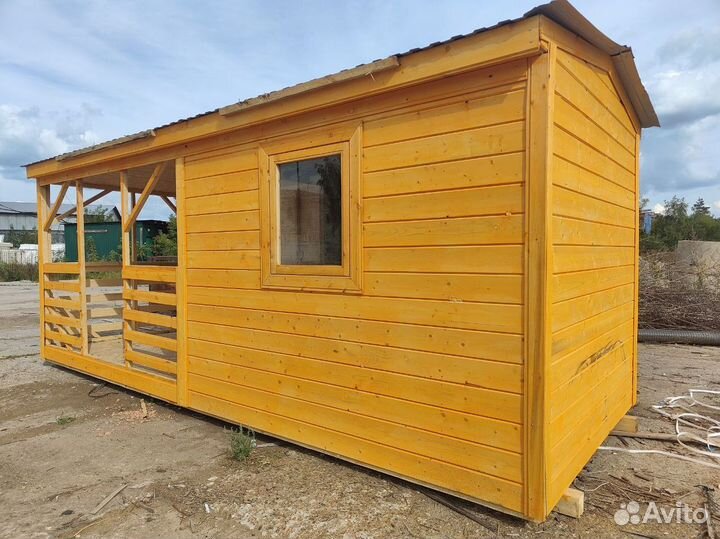 Вагончик бытовка строительная с установкой