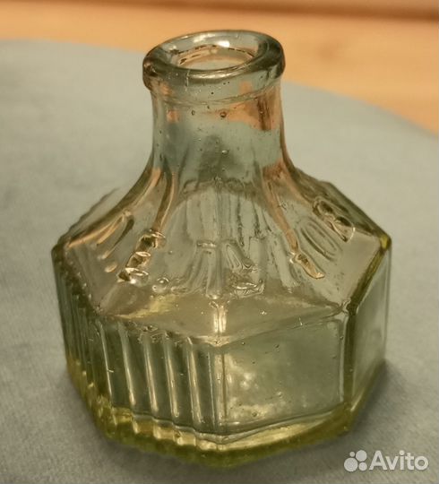 Стеклянная чернильница П.Е.Луковников. Отличная