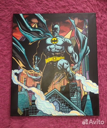 Картина ручной работы Бэтмен на холсте 55х46 см