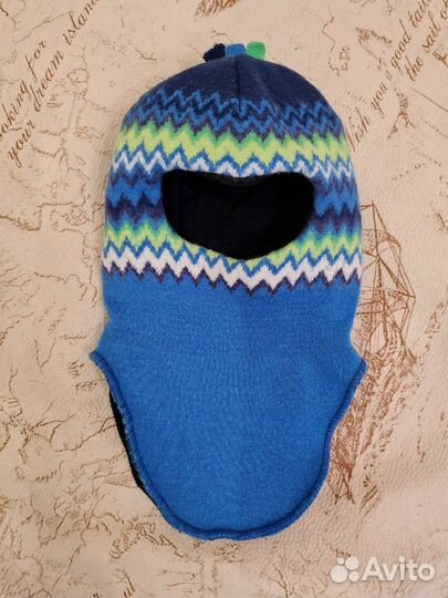 Шапка шлем для мальчика зима 44-46р