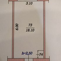 Комната 18 м² в 1-к., 3/5 эт.