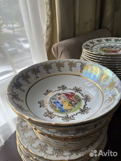 Тарелки Мадонна (перламутр) 23 см глубокие