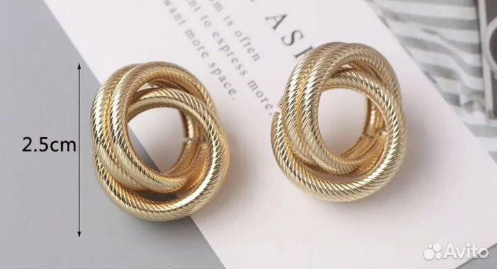 Серьги гвоздики и брош сова