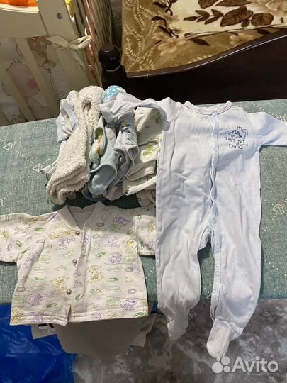 2 пакета вещей 0-3мес
