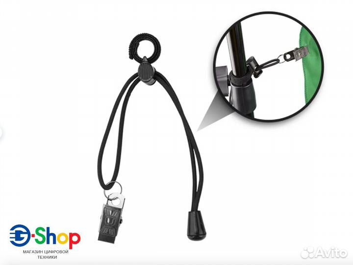 Система растяжки фото фона за стойки с зажимами