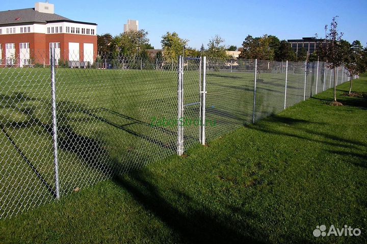 Забор из сетки рабицы