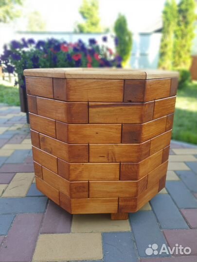 Кашпо для цветов уличное деревянное