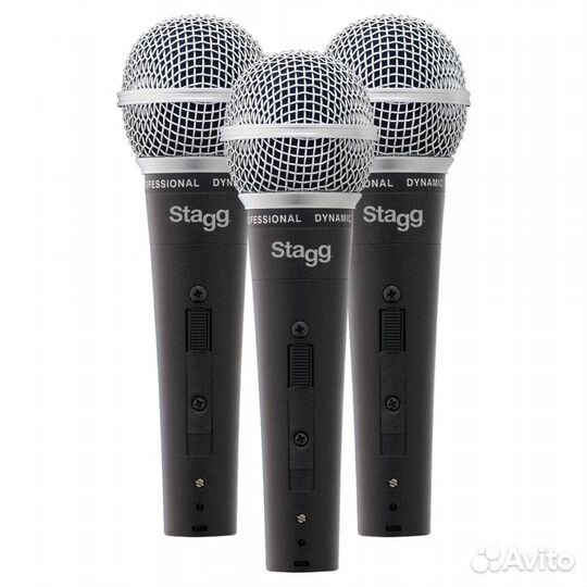 Комплект из 3-х микрофонов Stagg SDM50-3