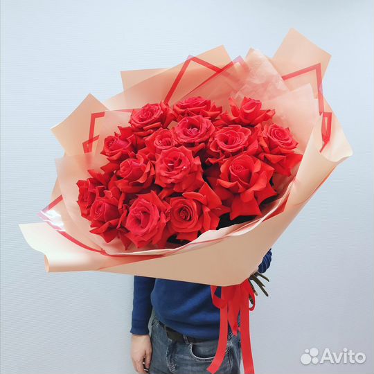 Роза WOW алая. букет с доставкой