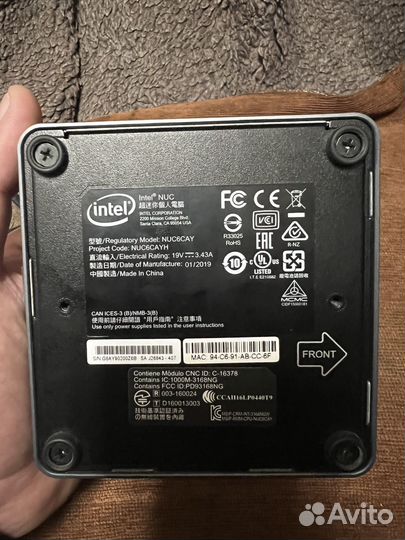 Мини-PC intel NUC6CAY