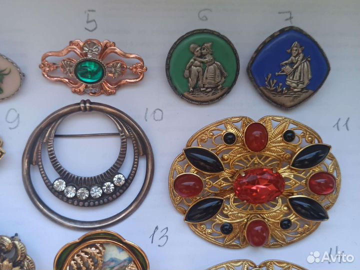 Винтажная Брошь коллекция винтаж СССР Европа