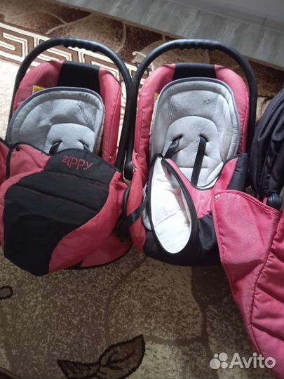 Коляска 3в1 для двойни/погодок