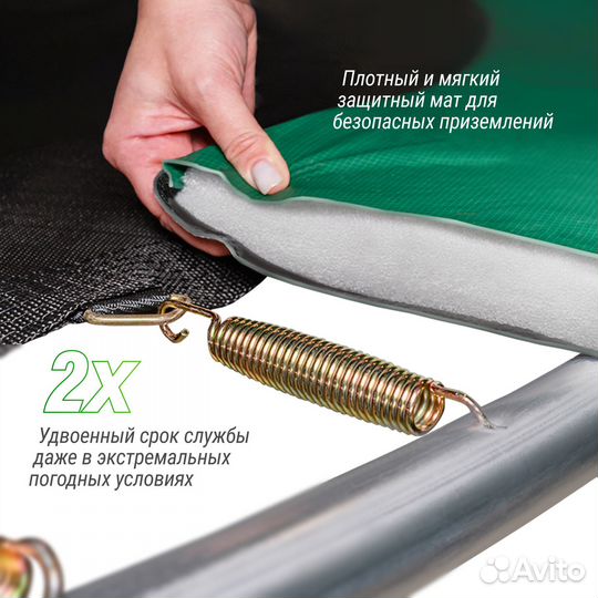 Батут unix Line supreme basic 16 ft (green)