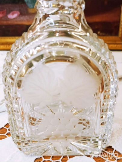 Графин штоф кувшин кобальт Дятковский хрусталь