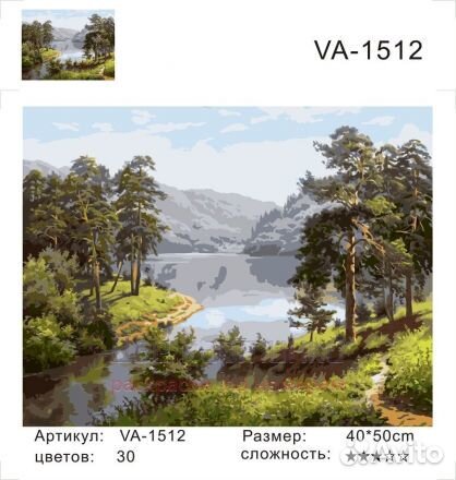 Картина по номерам 40x50 Река на фоне гор