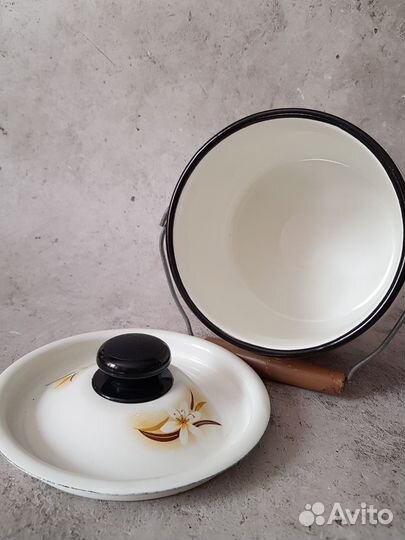 Чайник заварочный эмалированный СССР и бидон