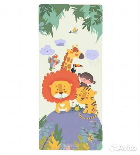 Коврик для йоги YogaClub детский Jungle 61 x 152