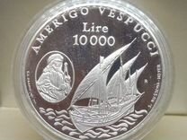 Монета 10000 лир Сан-Марино Серебро 835 пробы