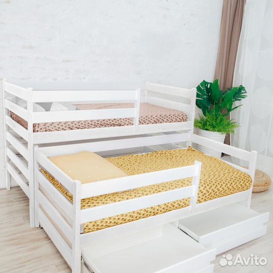 Кроватка от 2х лет с доп. местом матрешка эко из м