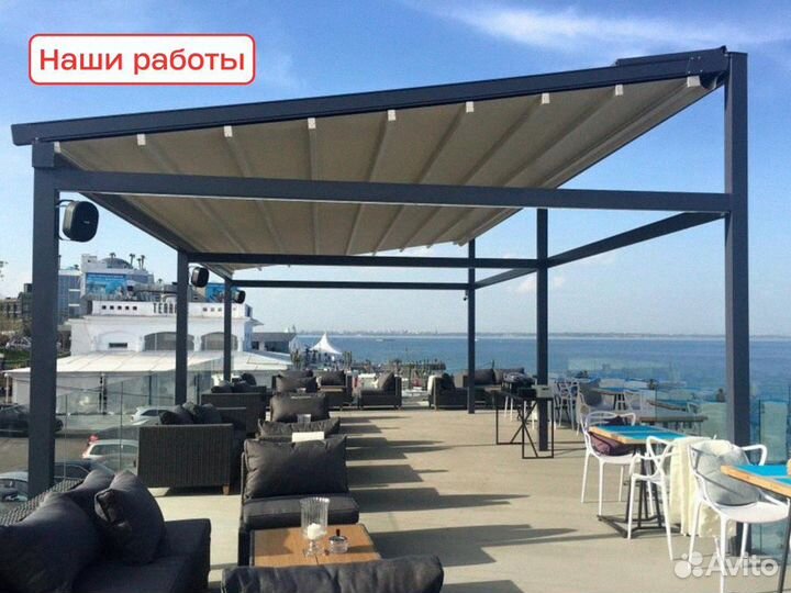 Пергола тип А, ширина 6,5 м, вынос 3,5 м