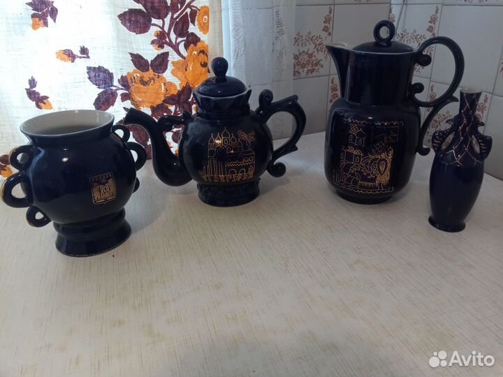 Фарфоровая посуда кобальт с позолотой