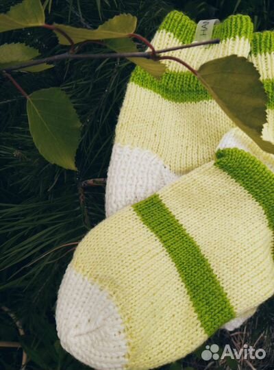 Носочки вязаные с усиленной пяткой и носком