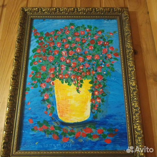 Картина акрил, мастихином