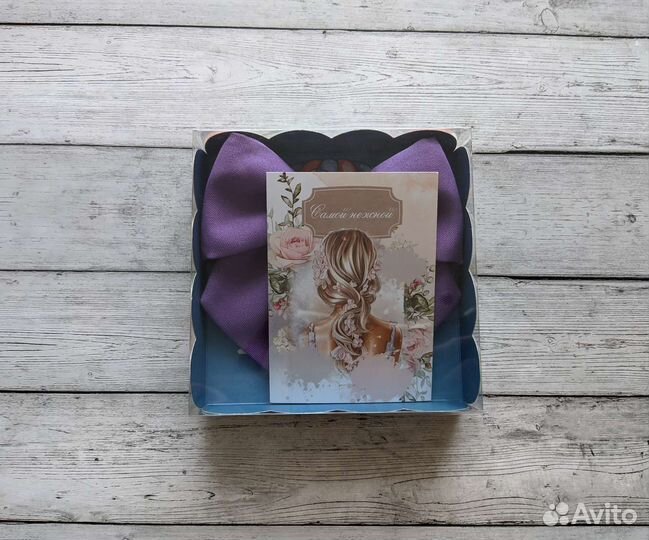 Банты заколки для волос цвет лаванда