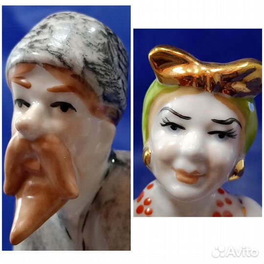 Фарфоровая статуэтка Дьяк и Солоха Киев Модель 197