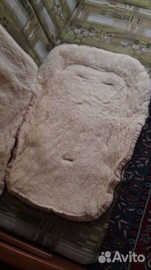 Зимний конверт в коляску на овчине