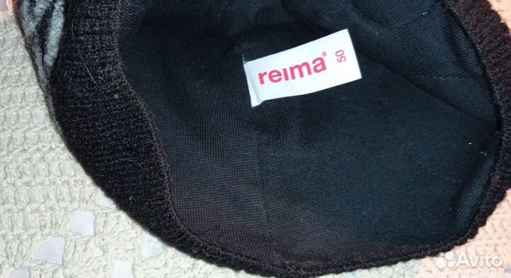 Reima женская шапка шерсть 100 черная белая