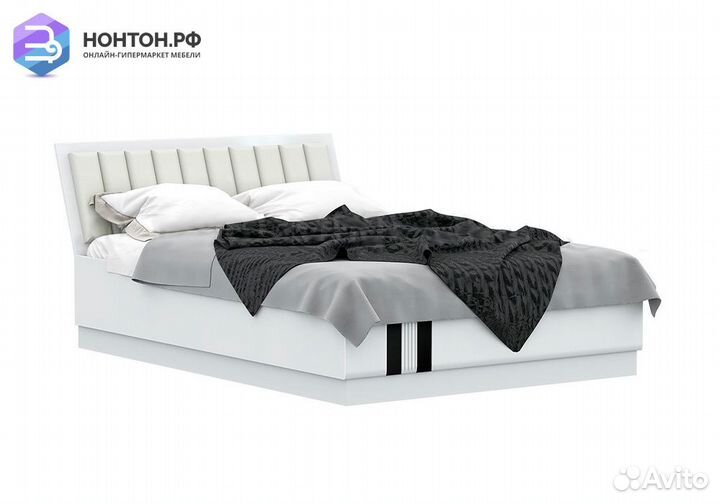 Кровать Магнолия белый глянец
