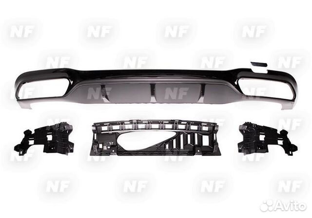 Диффузор 63 AMG черный Mercedes E213