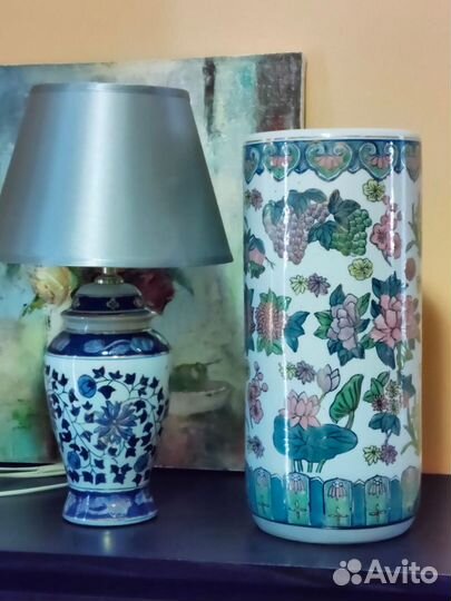 Настольная лампа и ваза 47 см. Китай. Франция