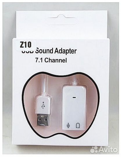 Внешняя звуковая карта Z10 USB 7.1 (White)