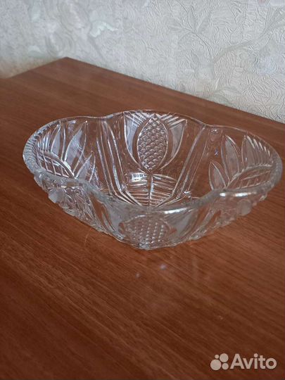 Хрустальная ваза для фруктов СССР