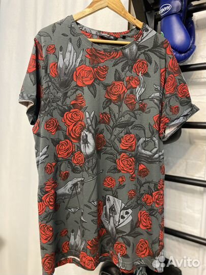 Cropp футболка с розами xxl