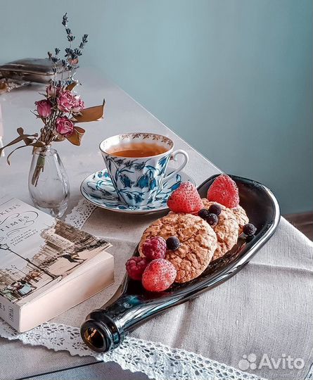 Плавленная бутылка - тарелка отличный подарок