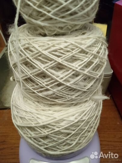 Собачья шерсть самоеда. пряжа